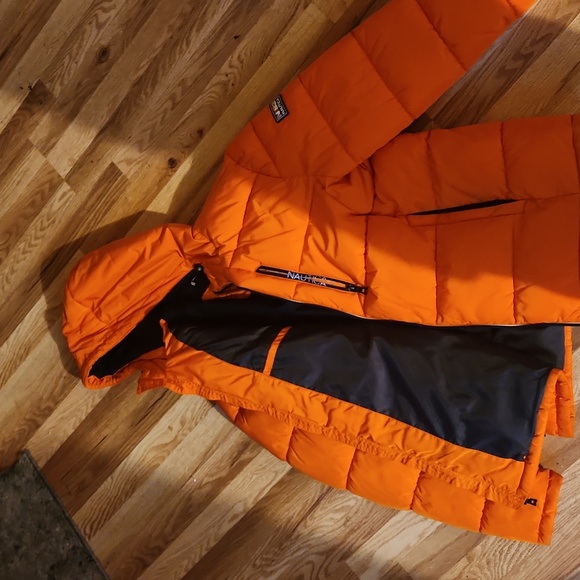 Orange Water Resistant Nautica Winter Jacket Size L - Picture 1 of 5